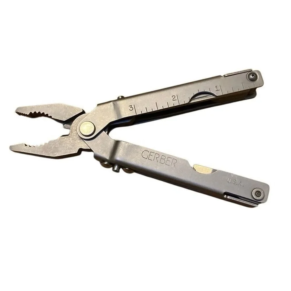 Gerber 55800 Multi-Plier Stainless Finish Bit Driver Bits Cloth‎ Sheath USA Rare
